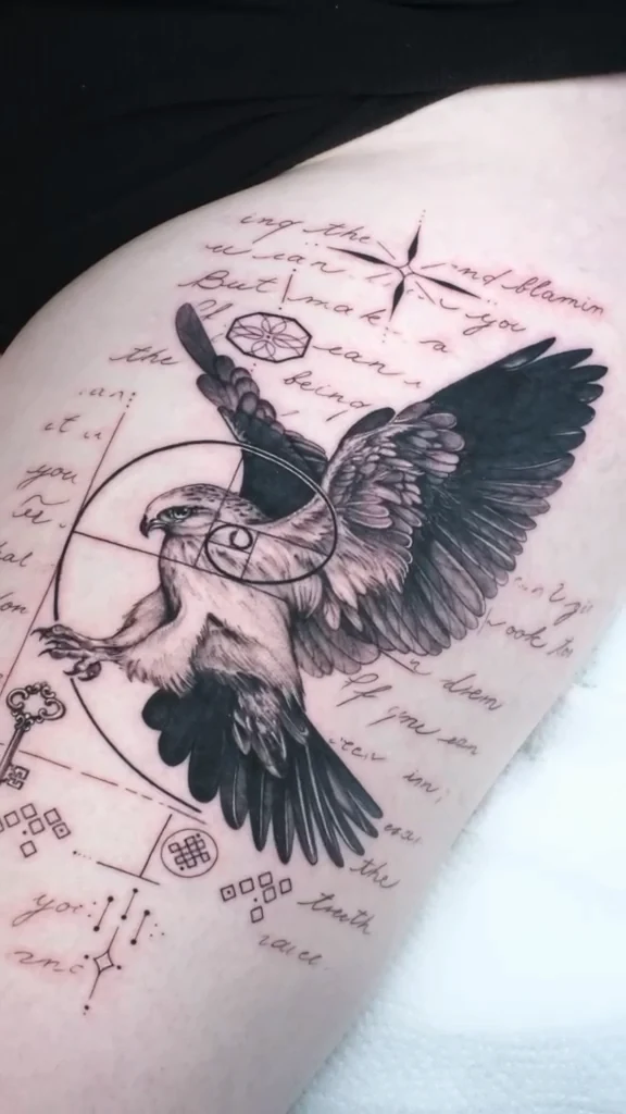 Videovorschau: Adler, Schrift und geometrische Linien · Alex